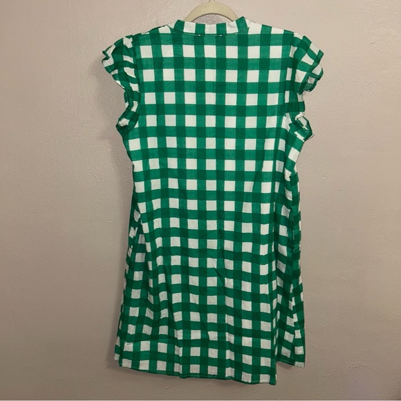 THML Green and White Gingham Midi Dress NWT - Picture 2 of 3
